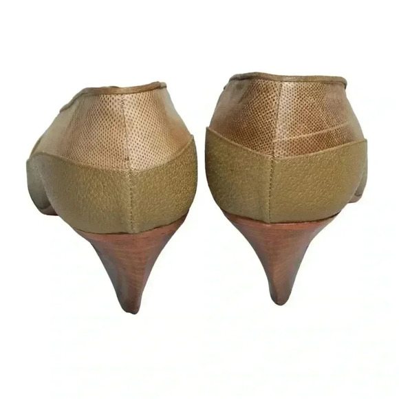 Walter Steiger Vintage Pumps Women's Size 10 B Brown Cone Mid Heel - Picture 4 of 12